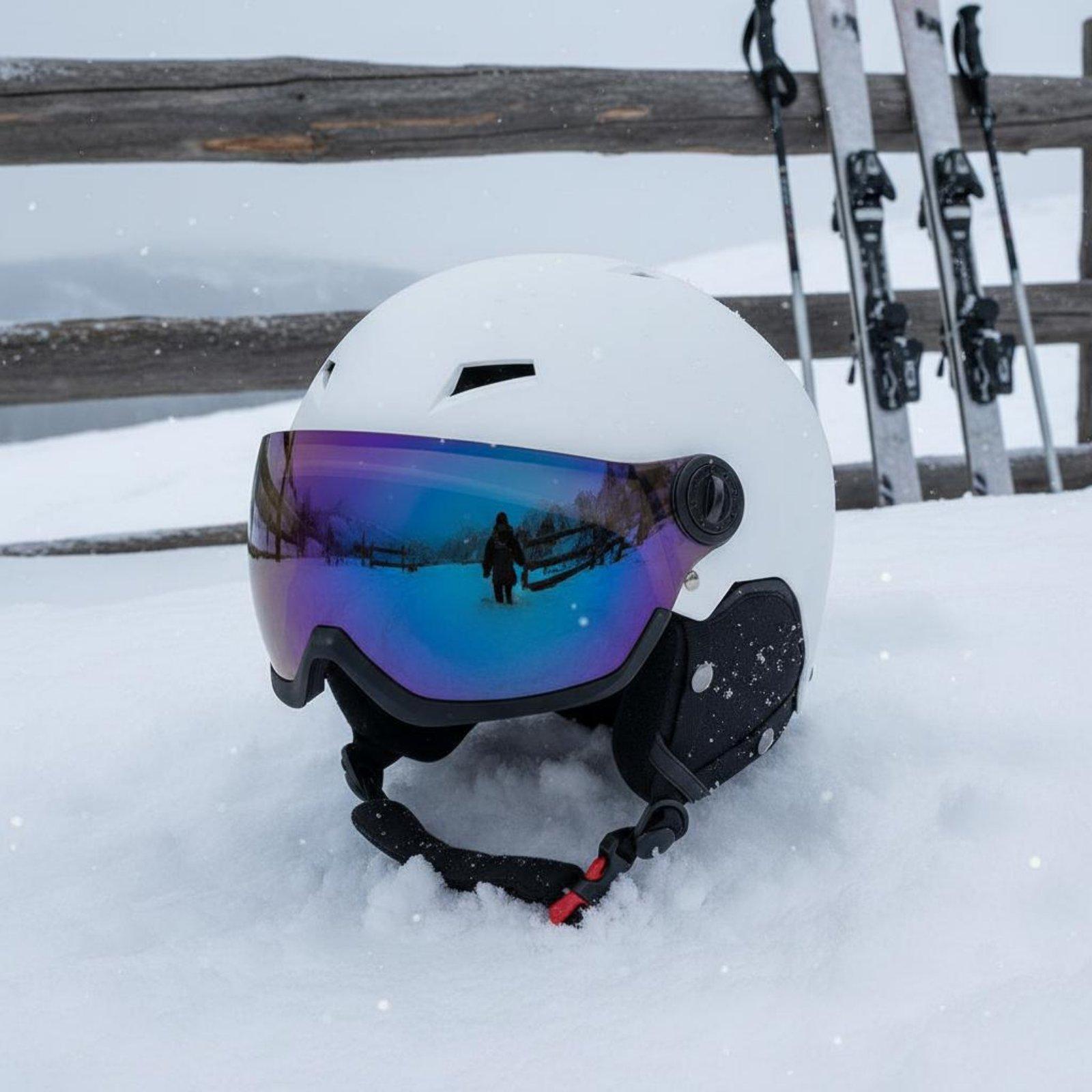 Outdoor Hunting Gear Store - Sicherheitsausrüstung Schneesport-Brille Belüfteter Helm Mehrfachschutz für