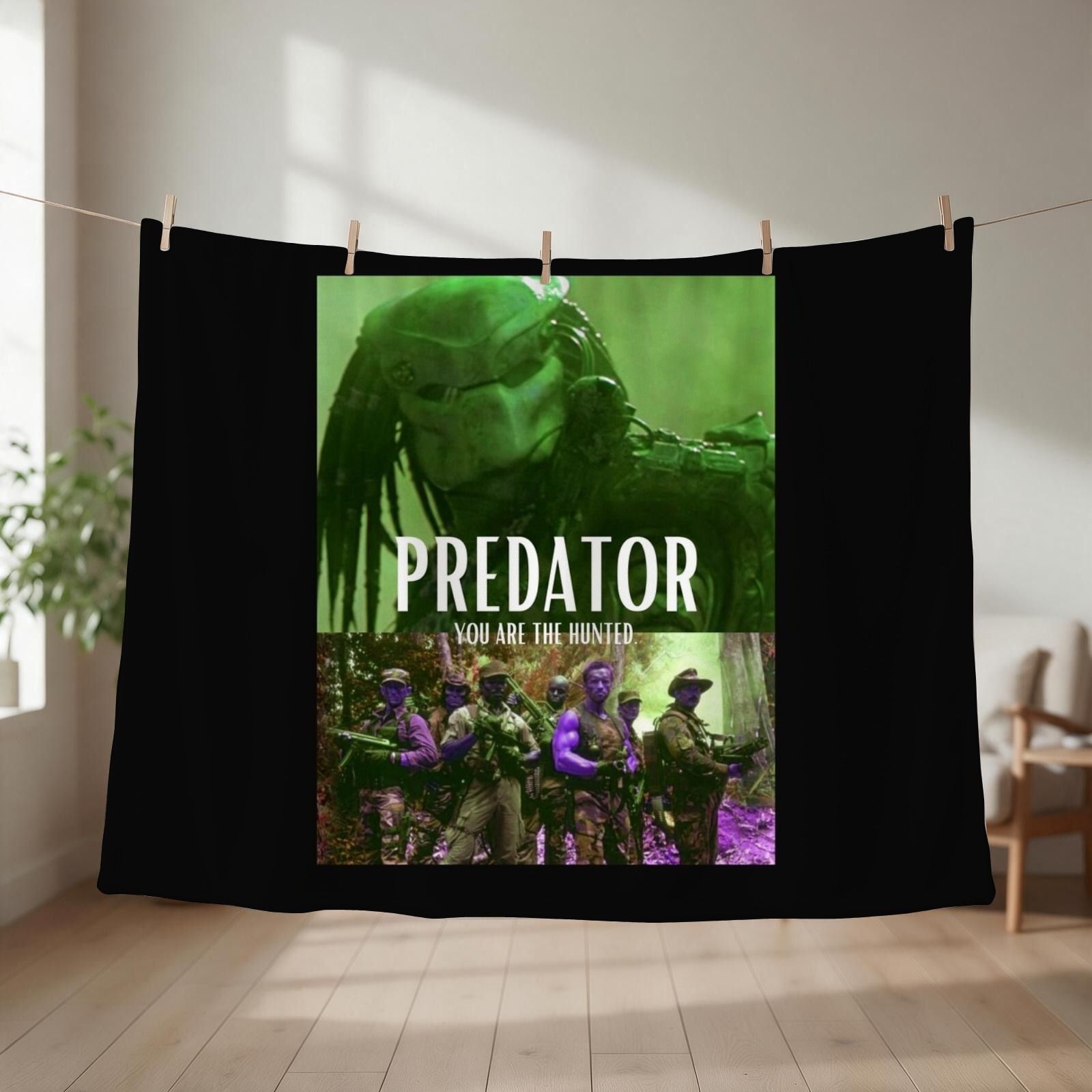 Outdoor Hunting Blanket - Predator You are the Hunted Wurfdecke,