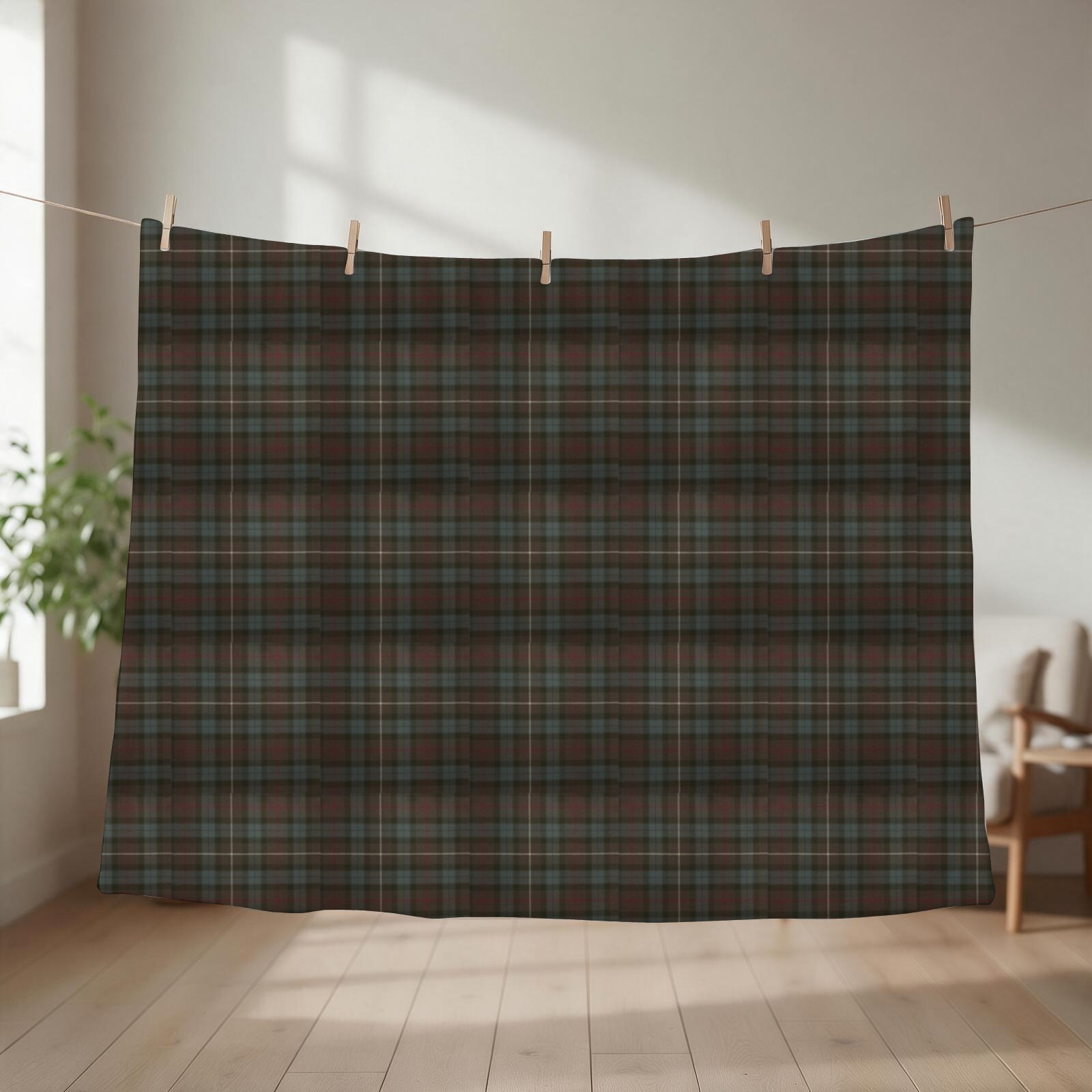 Outdoor Hunting Blanket - Clan Fraser Jagd-Tartan-Wurfdecke, gemütliche, weiche, flauschige
