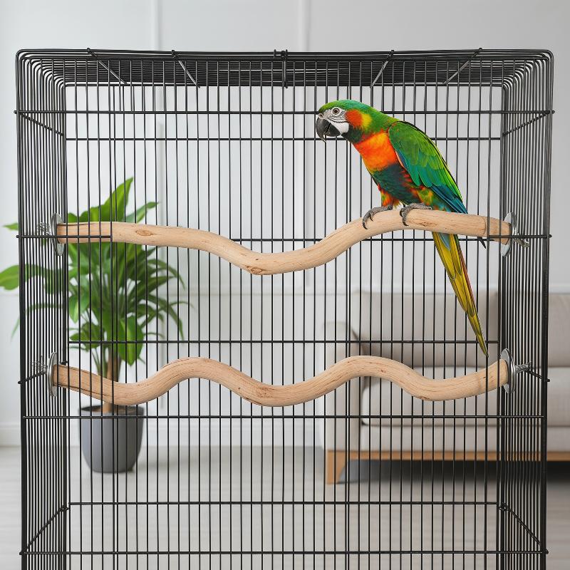 Tree Stand Ladder - 1 Stück Vogelkäfig-Zubehör Papageien-Sitzstange Vogelständer Baumstamm