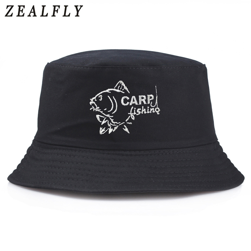 Hunting Outdoor Logos - Karpfen besticktes Logo Eimer Hut Herren