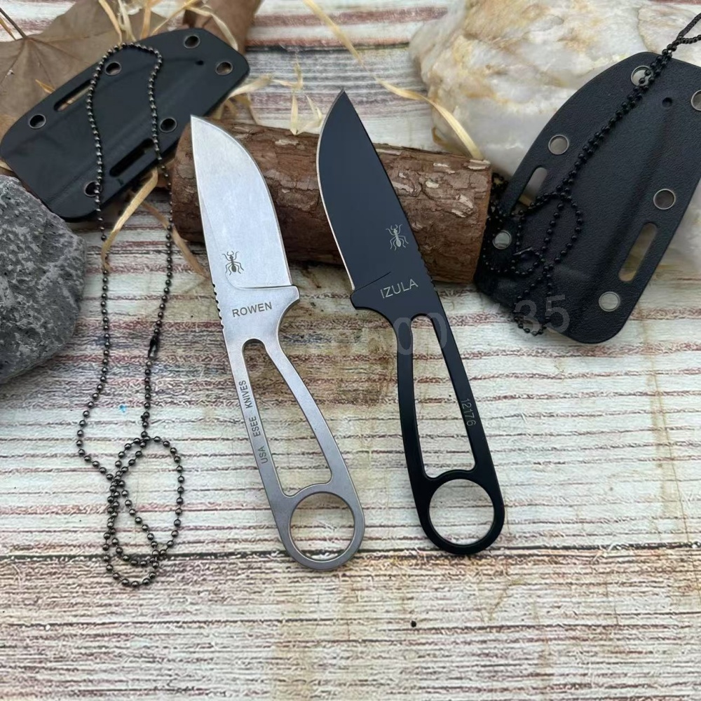 Outdoor Hunting Gifts - IZULA Hochfestes gerades Messer D2 Stahlbehandlung