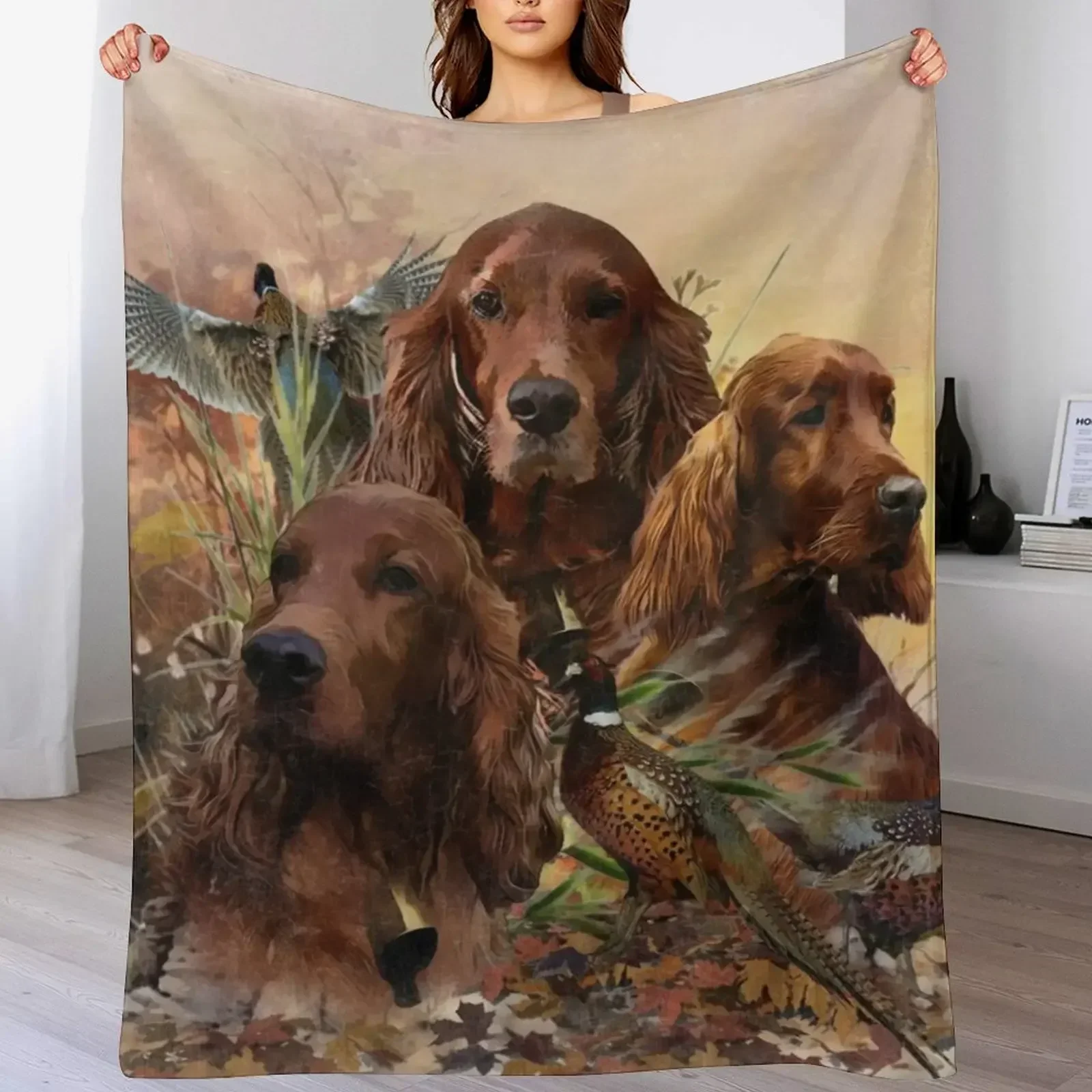 Irish Setters mit Fasanen – „P – Outdoor Hunting Blanket Bewertung und Preis