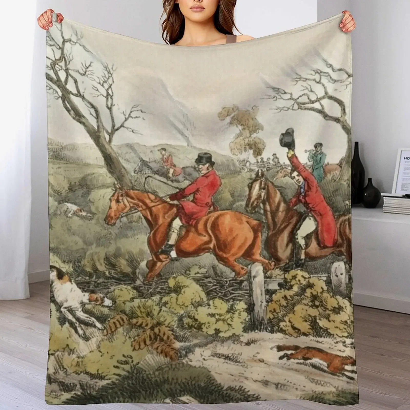 Fuchsjagd – Hunde jagen einen  – Outdoor Hunting Blanket Bewertung und Preis